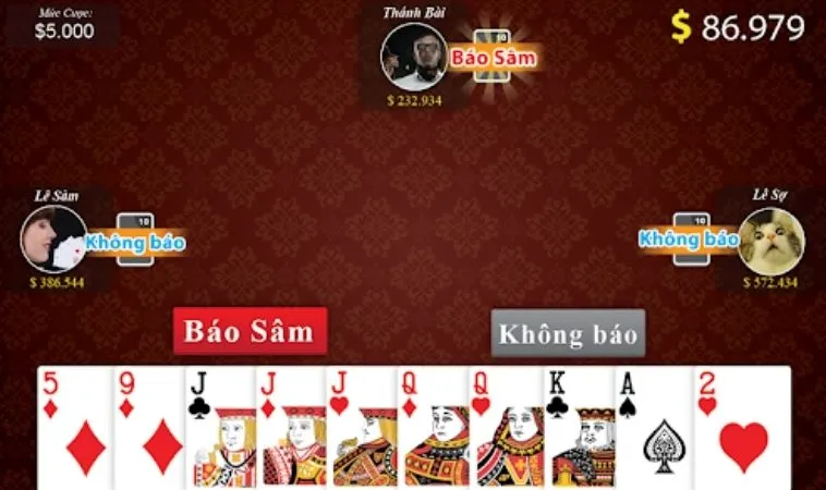 Bàn chơi Sâm Lốc Nhà Cái Mu88